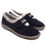 Nordikas gesloten pantoffel blauw daim 6348